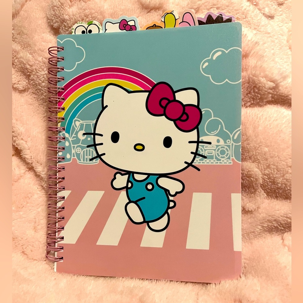 Hello Kitty Sanrio original notepad with section dividers